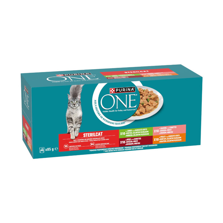 40 sobres x 85 g Purina ONE Sterilicat sobres en salsa para gatos - Multipack