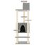 vidaXL Rascador para gatos con postes de sisal gris claro 154 cm, , large indicador imagen numero 2
