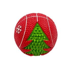 Mini pelota de baloncesto navide&ntilde;a para perros Bubimex