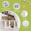 COSTWAY Parque para Perros, Valla De Acero Plegable de 6 Paneles, Puerta con Cerradura, con 4 Pies de Apoyo, Barrera para Perros de Interior de 366 cm de Ancho para Escaleras, Puertas, Chimeneas, , large indicador imagen numero 2