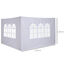 Outsunny 2 Paredes Parte Laterales para Carpa 3x3m 3x6m Lado Parasol de Gazebo Impermeable con Ventanas Medidas 293x193cm Blanco, , large indicador imagen numero 3