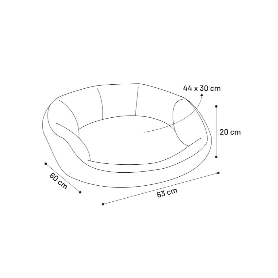 Flamingo Chipz Rect&aacute;ngulo Marr&oacute;n cama cuna para perros, , large Imagen numero 5