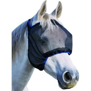 Máscara redecilla de alivio para caballos color Negro/Azul