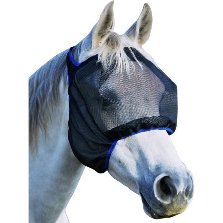 Máscara redecilla de alivio para caballos color Negro/Azul, , large image number null