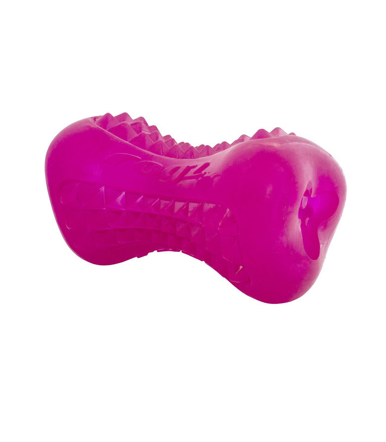 Rogz yumz hueso de juguete rosa para perros thumbnail