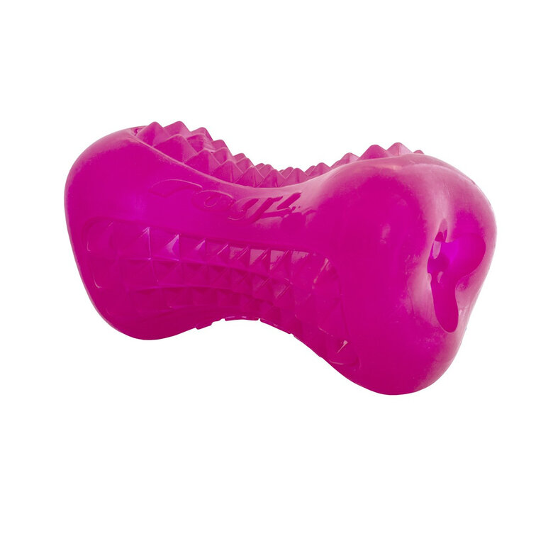 Rogz yumz hueso de juguete rosa para perros, , large image number null