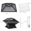Outsunny Brasero Exterior Negro, , large indicador imagen numero 3