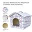 Nobleza Cama Gato Cueva Suave Nido Cueva para Perros Gatos Casa para Perro con Cojín Extraíble y Lavable,Cálido Felpa Cama Cojin Interior Invierno para Perro y Gato Medianos Pequeños,(M) L48*W45*H39CM ,Gris, , large indicador imagen numero 4