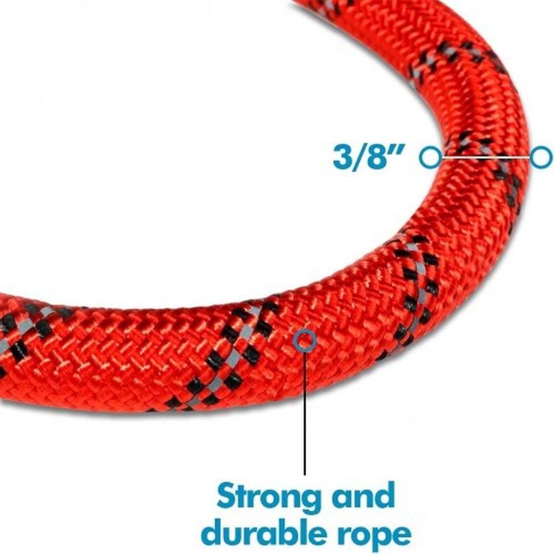 Edipets correa de adiestramiento con mango acolchado rojo para perros thumbnail