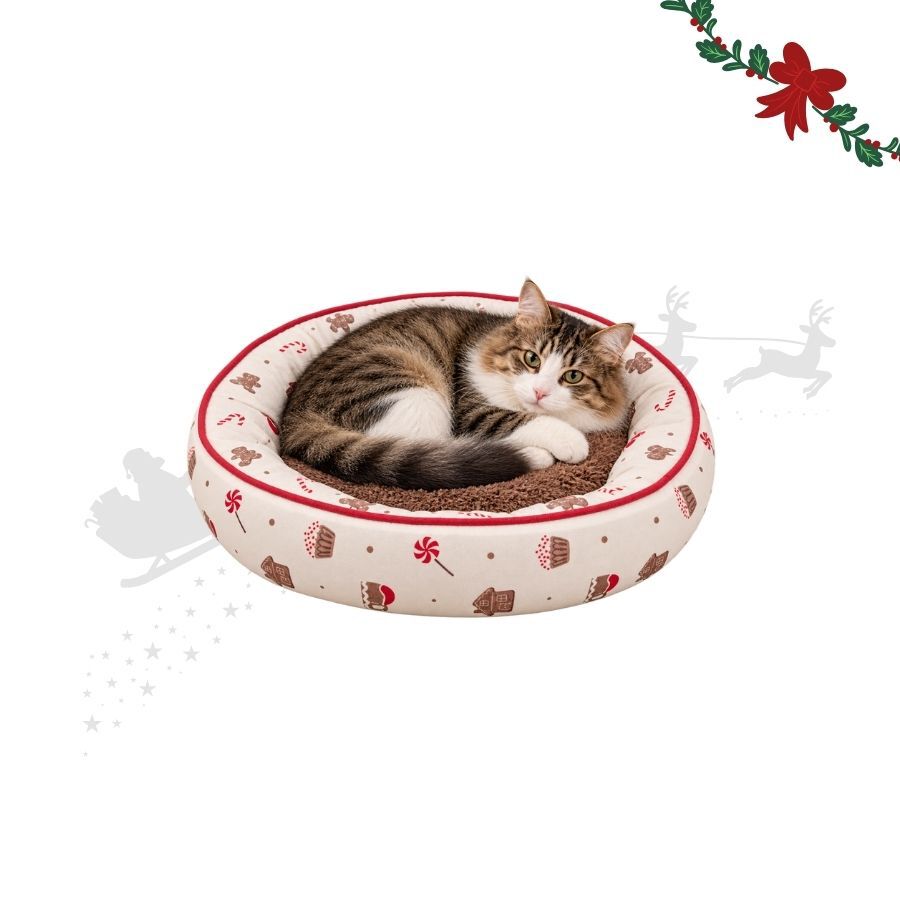 Wonder Christmas Cama Donut Estampado Dulce para gatos, , large Imagen numero 1