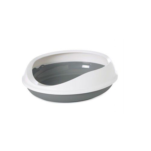 Savic figaro arenero con marco gris para gatos