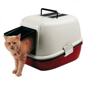 Ferplast Magix Bandeja Sanitaria Blanco y Rojo para gatos