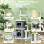 PawHut Árbol Rascador para Gatos 126 cm Torre para Gatos Rascador para Gatos con Nidos Plataformas Bolas Colgantes y Postes de Sisal Crema, , large indicador imagen numero 5