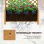 Outsunny Arriate de Jardín con Enrejado Jardinera con Celosía Macetero con Soporte para Trepadora Cultivos Plantas Flores para Exterior Patio Terraza Balcón 90x45x180 cm Natural, , large indicador imagen numero 5