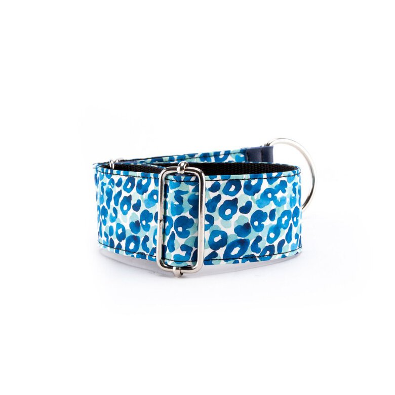 Pamppy galgo speedy collar regulable con estampado de leopardo azul para perros, , large image number null