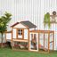 PawHut Gallinero de Madera para Exterior 181x79,5x117,5 cm Jaula para 2-4 Gallinas con Techo Resistente al Agua Corral de Metal 2 Perchas Nido Bandeja Extraíble y Rampa Natural., , large indicador imagen numero 2
