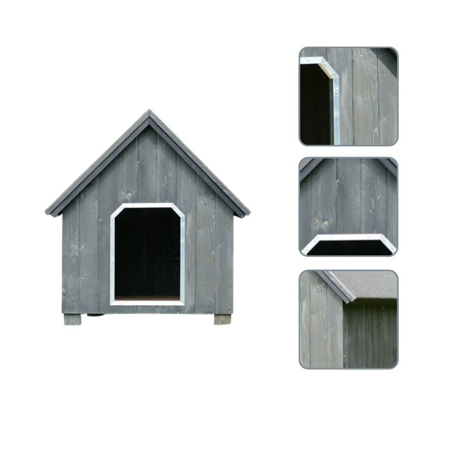 TK-Pet Alpine Caseta de Madera Gris para perros, , large Imagen numero 2