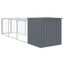 vidaXL Gallinero con corral acero galvanizado gris 110x1017x110 cm, , large indicador imagen numero 20