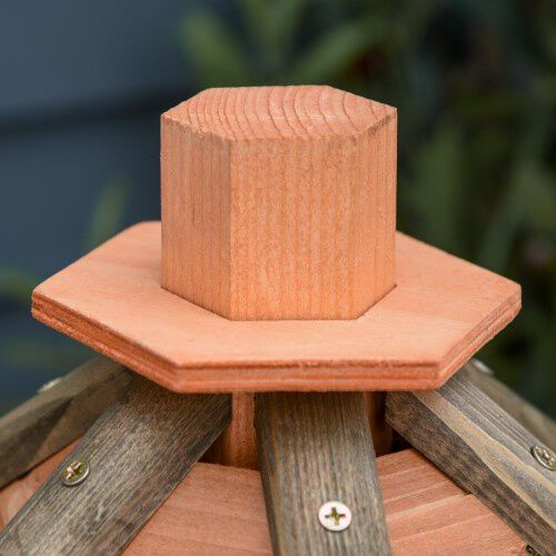 PawHut Comedero De Madera Con Forma De Casa para p&aacute;jaros, , large Imagen numero 3