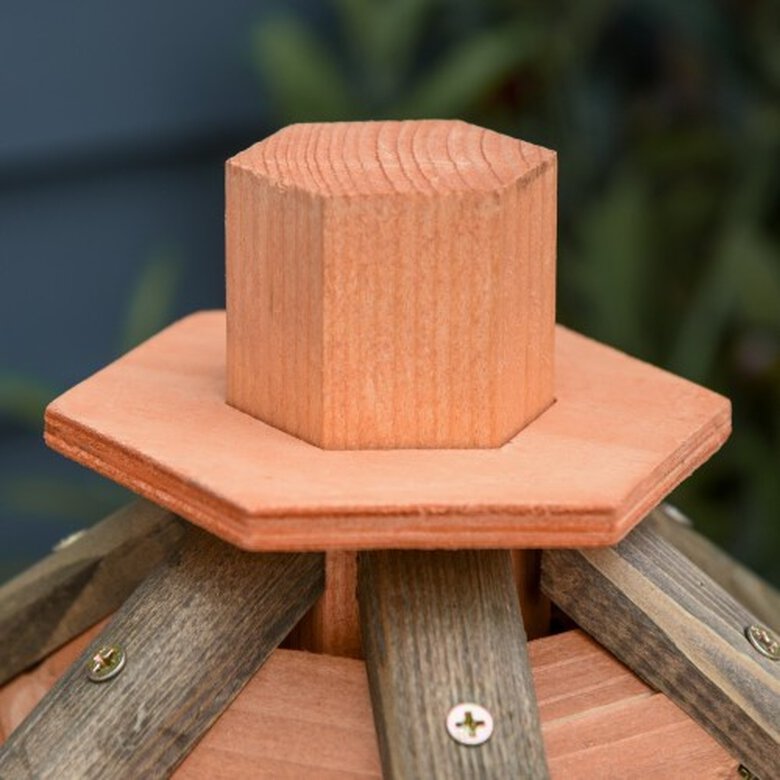 PawHut Comedero De Madera Con Forma De Casa para pájaros, , large image number null