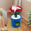 COSTWAY Cama para Gatos con Forma de Flor, Condominio de Mascotas de Interior con Rascador de Sisal, Posadero Acolchado Lavable, Diseño de Maceta, Ideal para Gatitos (Rojo), , large indicador imagen numero 2
