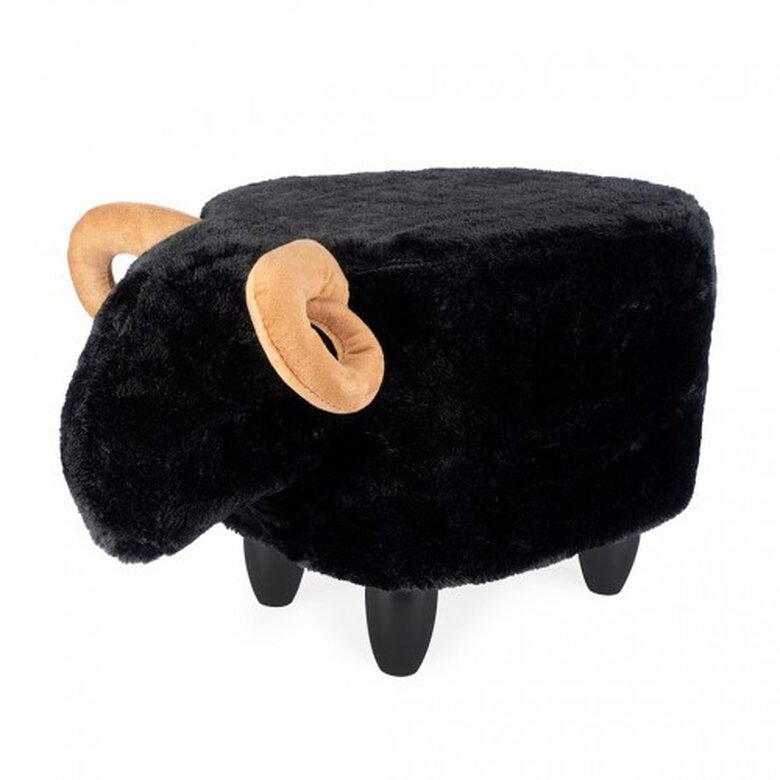 Taburete Le Mouton con forma de oveja color Negro, , large image number null