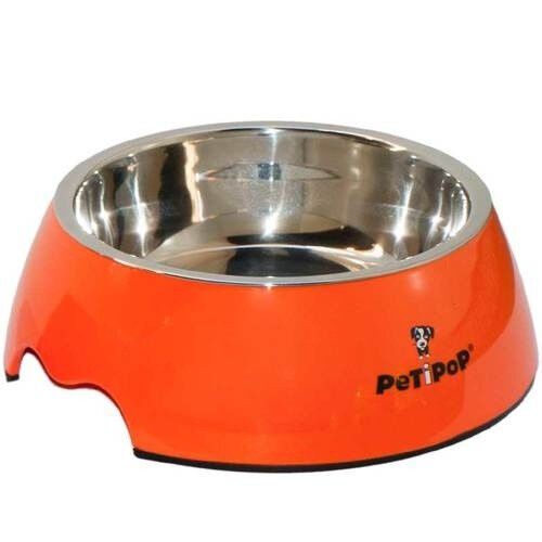 Comedero Melamina Petipop Naranja para perros, , large Imagen numero 1