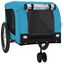 vidaXL Remolque de bicicleta mascotas hierro tela Oxford azul negro, , large indicador imagen numero 4