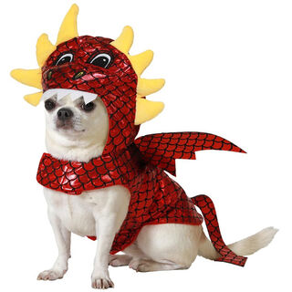 Atosa Disfraz Dragón rojo para perros