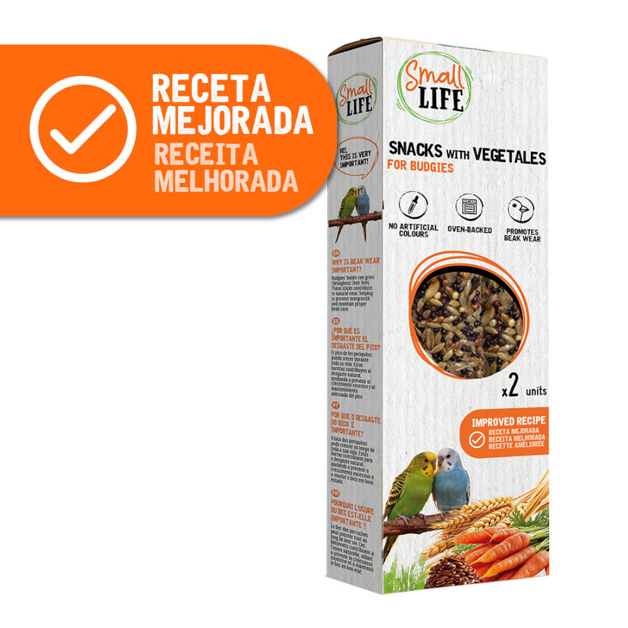 2 barritas Small Life Barritas Snack con Vegetales para periquitos, , large Imagen numero 2