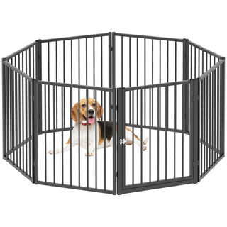 PawHut Parque para Perros Negro