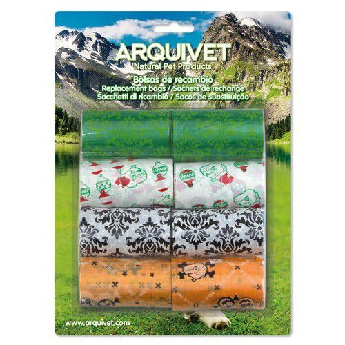 Pack de 160 bolsas de basura de recambio para excrementos color variado