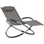 Outsunny Tumbona Mecedora de Jardín Plegable con Reposacabezas Extraíble Sillón Tumbona Ergonómica de Exterior Tela de Texteline para Patios Piscina al Aire Libre 154x80x84 cm Gris, , large indicador imagen numero 1