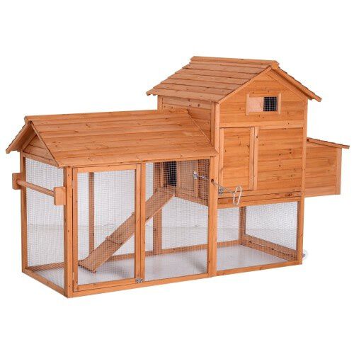 Gallinero integrado Run PawHut color Madera, , large Imagen numero 1