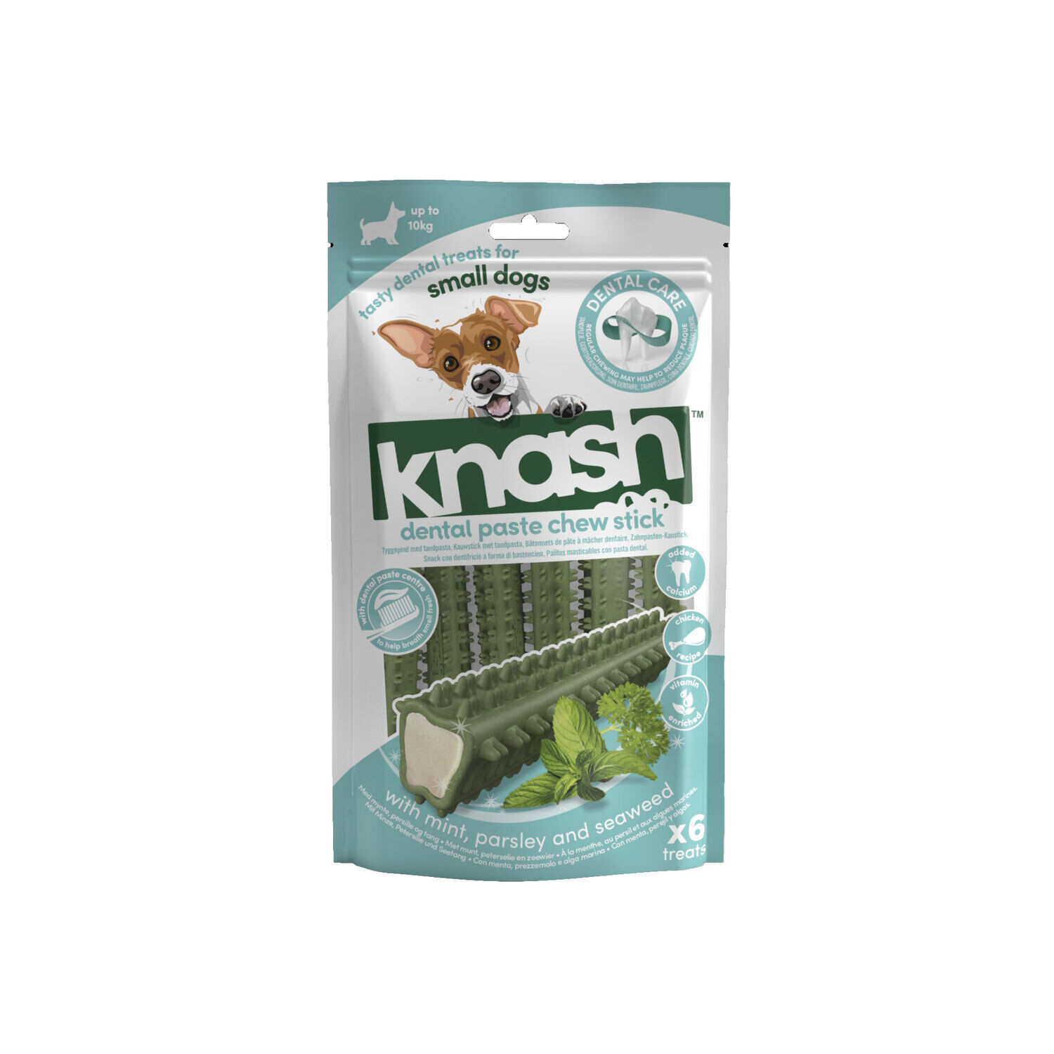 KNASH SNACK DENTAL BARRITAS DE MENTA PARA PERRO S o M 2 bolsas, , large Imagen numero 2