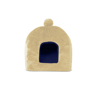 Gauty Cama Pelo  Beige y azul para Perros y Gatos