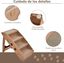 COSTWAY Escalera de Pl&aacute;stico Plegable para Mascotas con 4 Pelda&ntilde;os, Fieltro Blando, Ideal para Mascotas de Talla Peque&ntilde;a y Mediana (marr&oacute;n), , large indicador imagen numero 5