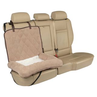 Happy Ride Cama Beige Con sujección para el coche para perros