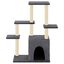 vidaXL Rascador para gatos con postes de sisal gris oscuro 97,5 cm, , large indicador imagen numero 2