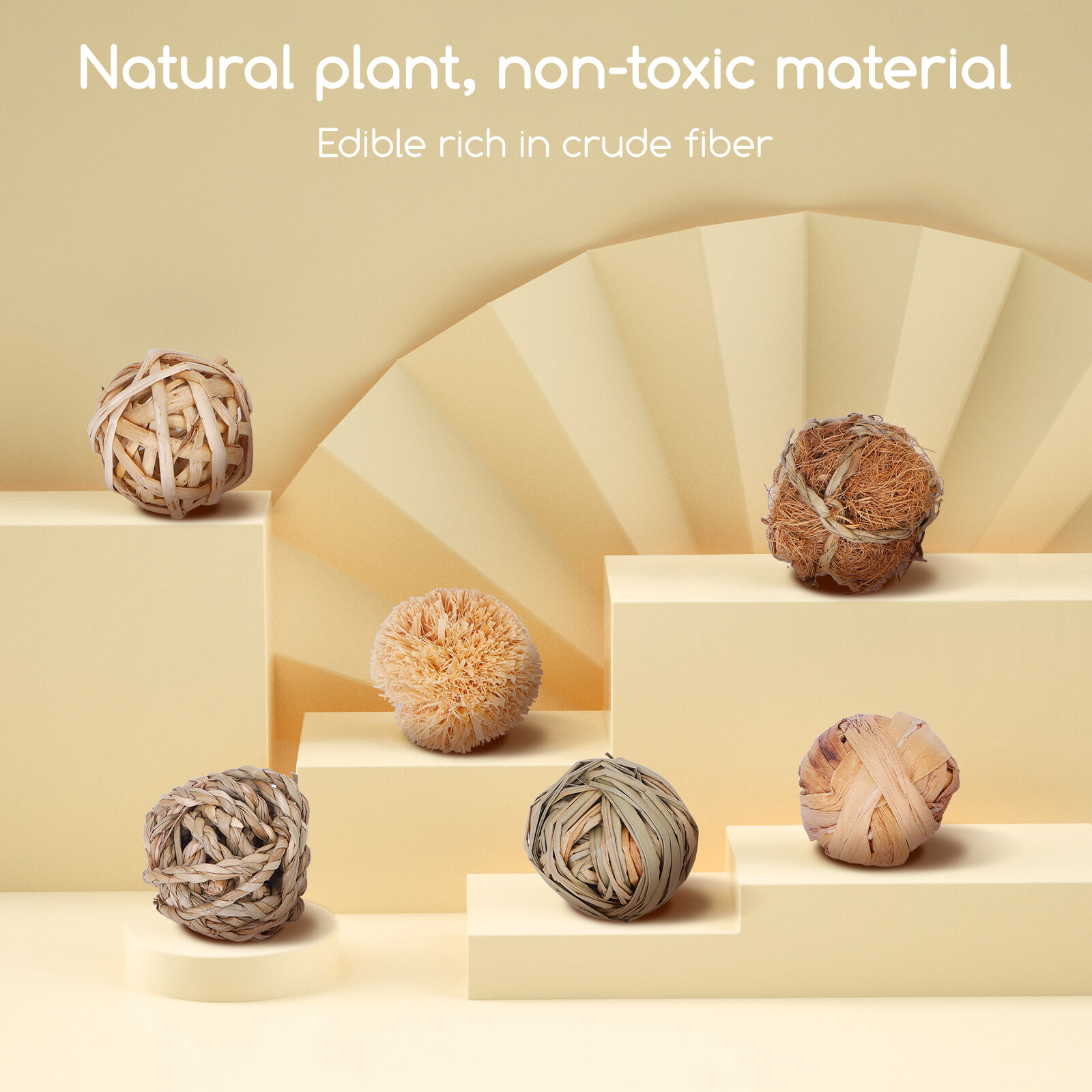 Nobleza Lote de 6 Pelotas de Hierba para Hamsters thumbnail