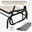 Outsunny Banco Balanc&iacute;n de 2 Plazas Silla Mecedora de Jard&iacute;n Tubo de Metal y Tela Texteline Transpirable para Exterior Carga M&aacute;x. 200 kg 120x70x85 cm Beige, , large indicador imagen numero 5