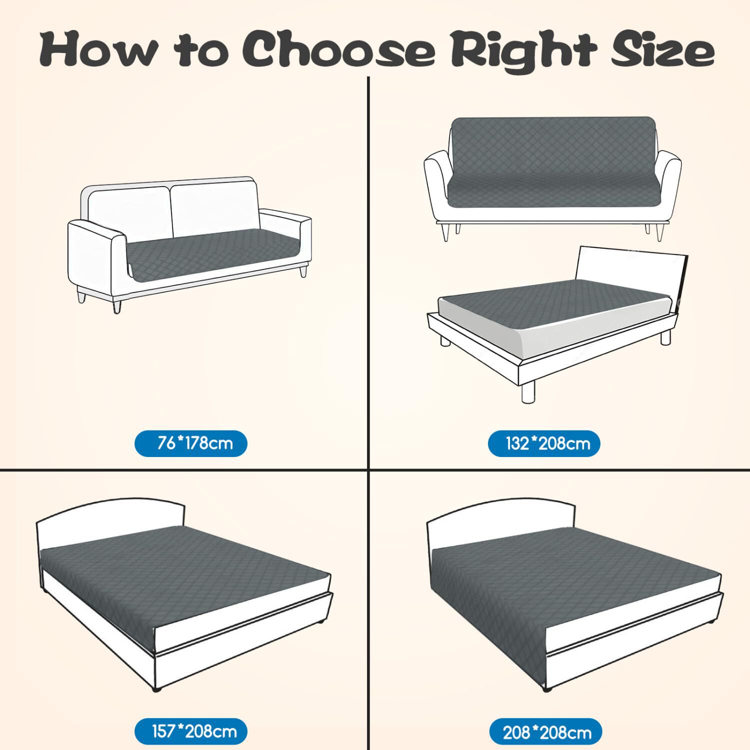 Nobleza Funda Sofá Impermeable Cama para perros y gatos thumbnail