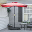 Outsunny 4 Pesos para Base de Sombrilla Rellenable de Agua 104 kg Arena 125 kg o Mixto 140 kg 4 Piezas para Base Cruzada de Parasol para Jardín Exterior 109x109x13 cm Negro, , large indicador imagen numero 2
