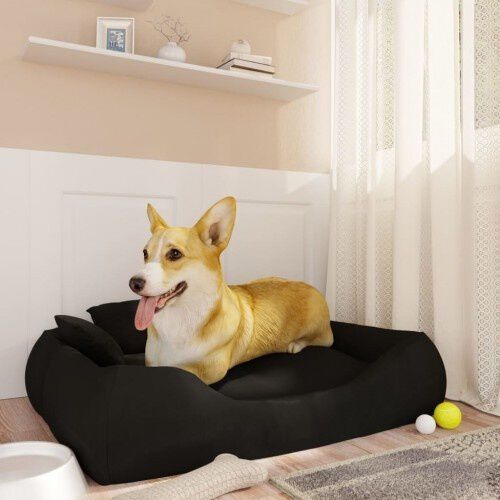 Vidaxl cama rectangular acolchada negro para mascotas, , large Imagen numero 3