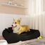 Vidaxl cama rectangular acolchada negro para mascotas, , large indicador imagen numero 3