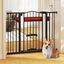 COSTWAY Barrera de Seguridad Extensible para Puertas 74-104 cm, para Puertas y Escaleras, Montaje a Presi&oacute;n sin Taladrar ni Herrajes, Cerraduras Dobles, Puerta de Perro Expandible de Metal (Negro), , large indicador imagen numero 2