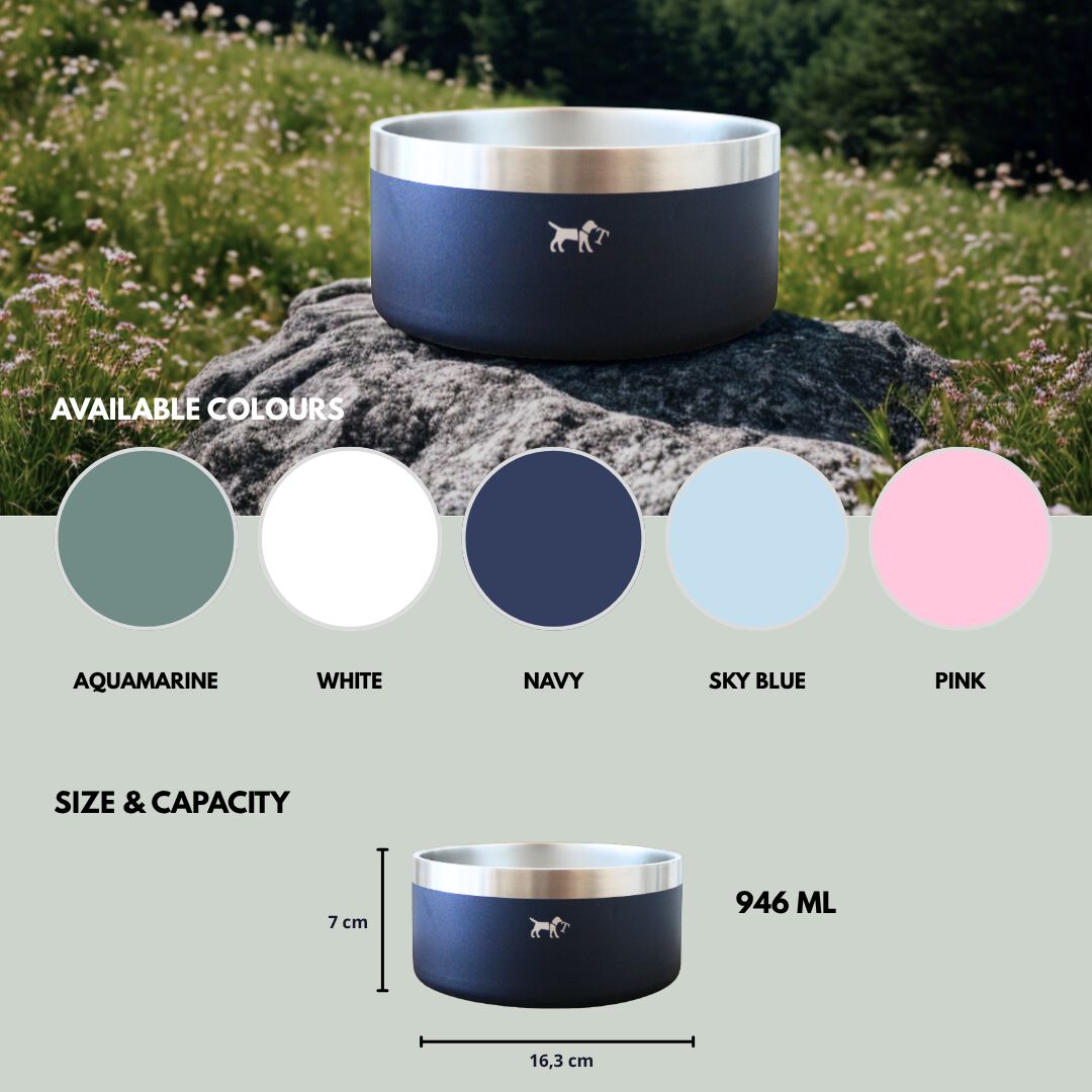 Comedero de acero inoxidable para Perros y Gatos | Acero inoxidable 304, Antideslizante, 946 ml y Varios Colores - La Casa de Turr&oacute;n, , large Imagen numero 5