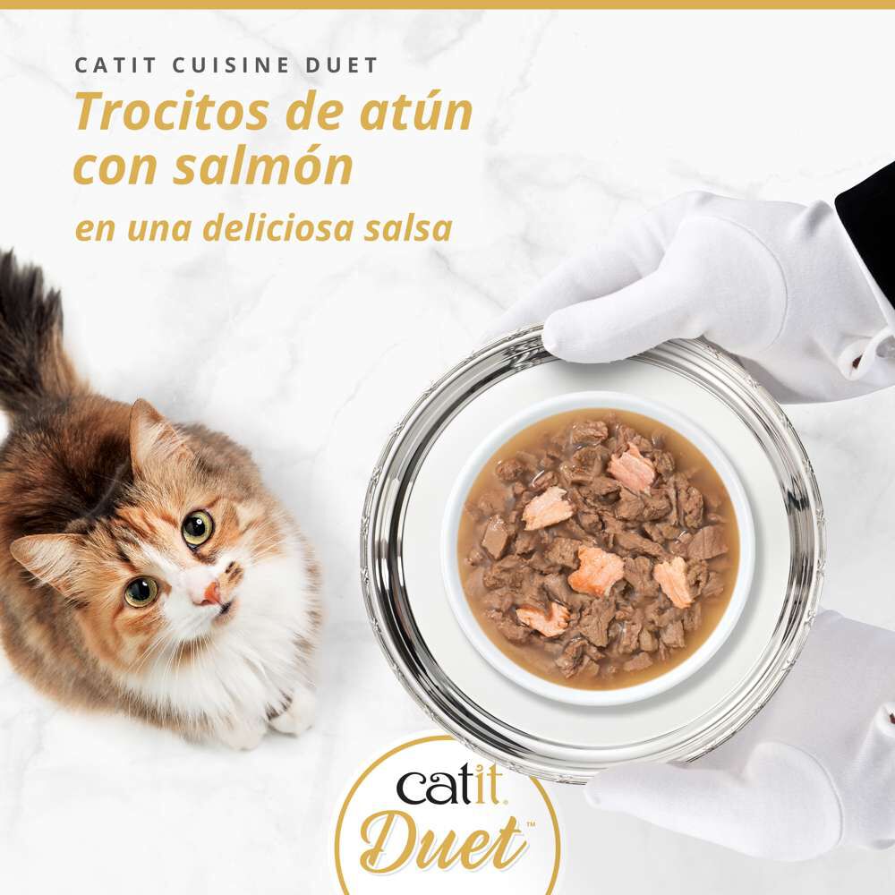 Catit Cuisine Duet At&uacute;n con Salm&oacute;n, 75g, , large Imagen numero 2