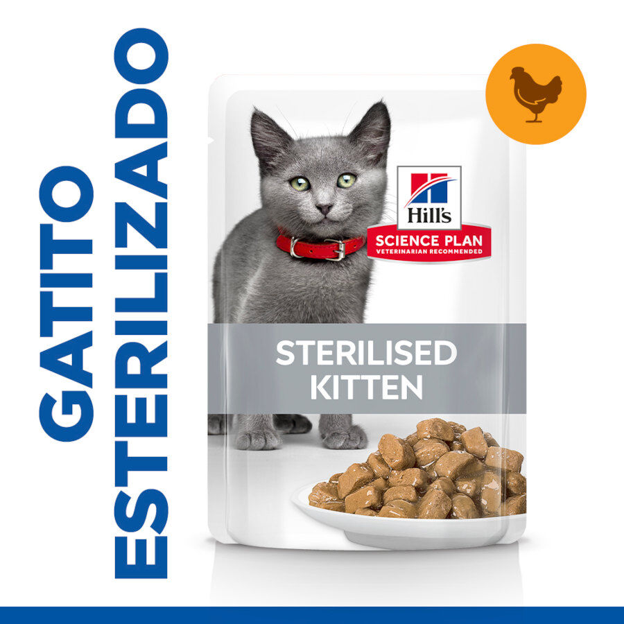 Hill&#039;s Science Plan Feline Sterilised Kitten Pollo en Salsa sobre para gatos thumbnail