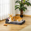 Pawhut cama lavable ortopédica gris para perros, , large indicador imagen numero 2